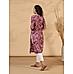 Pink Modal chanderi printed kurti with yoke