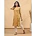 Yellow modal chanderi printed kurti