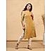 Yellow modal chanderi printed kurti