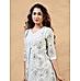 Pastel blue modal chanderi printed kurti