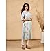 Pastel blue modal chanderi printed kurti