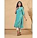 Keppel green modal chanderi paneled kurti with print