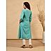 Keppel green modal chanderi paneled kurti with print