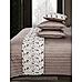 Bellagio Runner Glory Silk Fabric Bed Cover 5PC Set with Enbroidry Design (1 Bed Cover 90