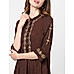 Dark Brown Embroidered Dress