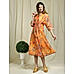 Orange Floral Kaftan Dress