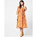 Orange Floral Kaftan Dress