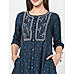 Navy Blue Embroidered Kurta