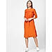 Orange Pleated Dress