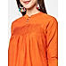 Orange Pleated Dress