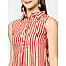 Fuchsia Striped Asymmetric Top