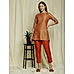 Orange Dobby Hi-Low Tunic