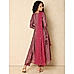 Magenta Printed Anarkali Kurta Set