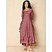 Magenta Printed Anarkali Kurta Set