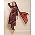 Maroon Printed Kurta Set