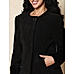 Black Front Button Detail Short Coat