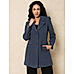 Teal Front Button Detail Long Coat