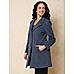Teal Front Button Detail Long Coat