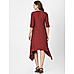 Maroon Asymmetric Embroidered Dress