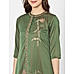 Green Asymmetric Embroidered Dress