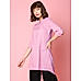 Pink Embroidered Asymmetrical Tunic