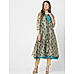 Teal Printed Jacket Kurta