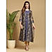 Blue Printed Jacket Kurta