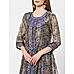 Blue Printed Jacket Kurta