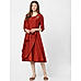 Red Asymmetric Layered Dress