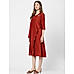 Red Asymmetric Layered Dress