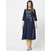 Navy Blue Embroidered Kurta