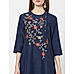 Navy Blue Embroidered Kurta