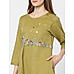 Olive Green Embroidered Dress