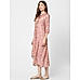 Light Pink Printed Asymmetric Kurta