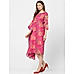 Pink Printed Kaftan Dress