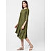 Olive Green Asymmetric Dress