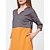 Grey & Orange Colourblocked Tunic Dress