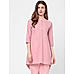 Pink Embroidered Cotton Kurta