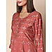 Peach Printed Fit & Flare Ethnic Dress