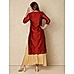 Dark Red Chanderi Printed Kurta