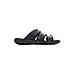 British Walkers Black Leather Slip On Sandal for Men (5050096)