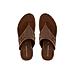 British Walkers Brown Leather Flip Flops for Men (9466413)