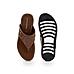 British Walkers Brown Leather Flip Flops for Men (9466413)