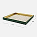 Green Patterned Glass Faux Leather Tray