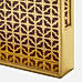 Gold Faux Leather Tray with Red Patterned Base