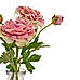 Pink Faux Camellia with Glass Vase