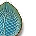 Light Blue Crackled Leaf Ceramic Platter 