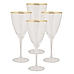 Set of 4 Crystal Clear Hammered Wine Glass