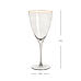 Set of 4 Crystal Clear Hammered Wine Glass
