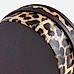 Leopard Print Faux Leather Round Box - Small